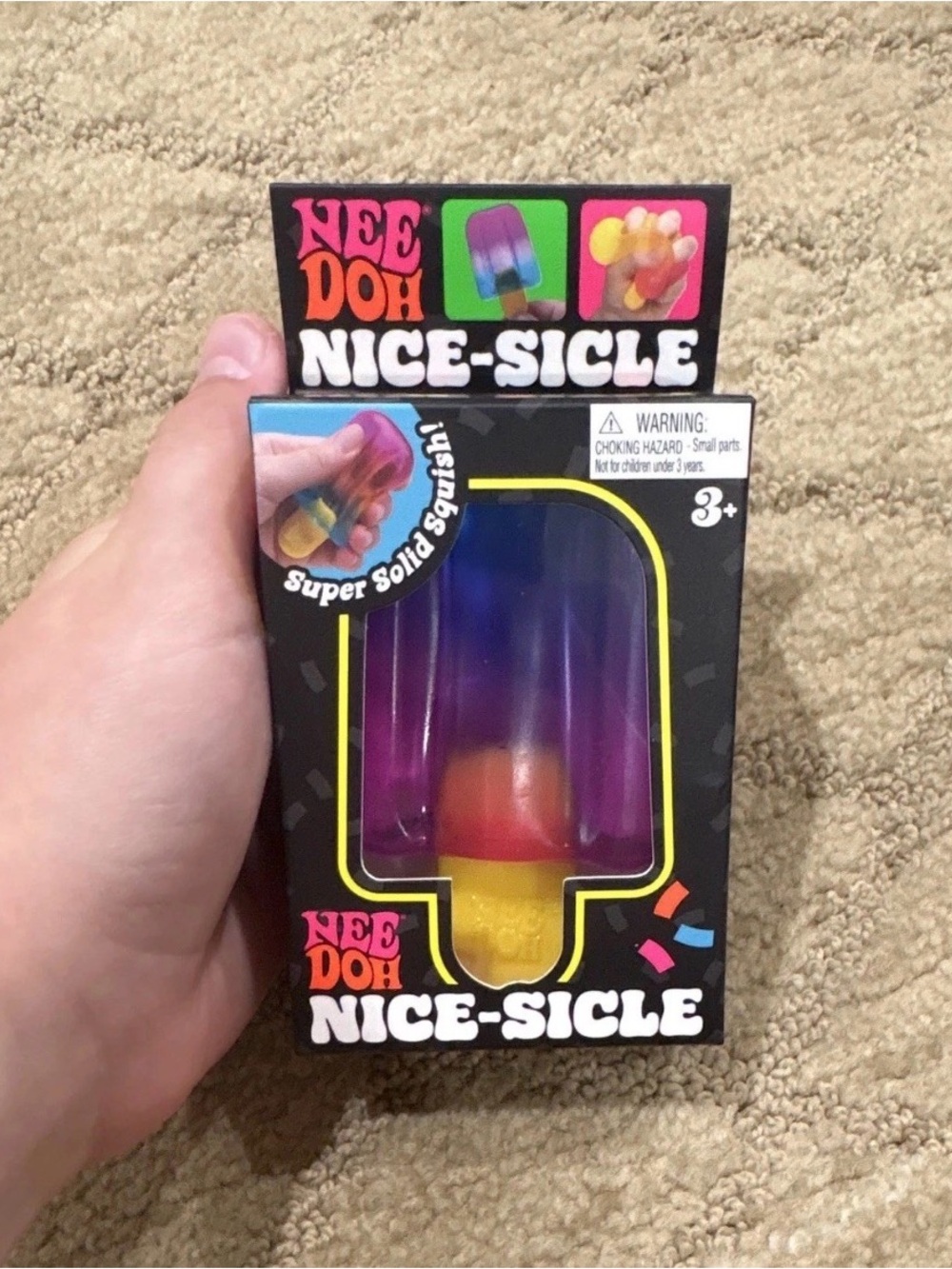 Schylling NeeDoh Nice-Sicle/NiceSicle Squishy Toy Purple New Sealed Authentic